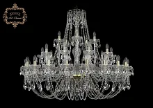 Люстра подвесная хрустальная 11.21.20+10+5.460.Gd.Sp Bohemia Art Classic прозрачная на 35 ламп, основание золотое в стиле классический Люстра подвесная хрустальная 11.21.20+10+5.460.Gd.Sp Bohemia Art Classic прозрачная на 35 ламп, основание золотое в стиле классический